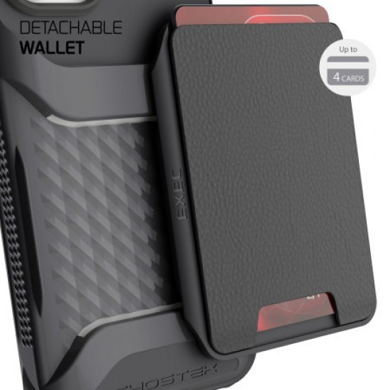 Ghostek Exec 4 iPhone 12 Tough Wallet Case - Black