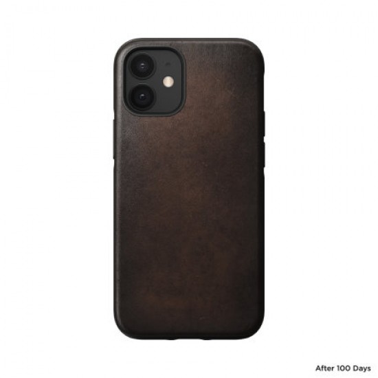 Nomad iPhone 12 mini Rugged Protective Leather Case - Rustic Brown