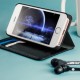 Olixar Leather-Style iPhone SE Wallet Stand Case - Black