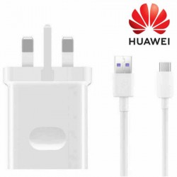 Official Huawei SuperCharge 40W USB-C UK Mains Charger & Cable - White