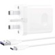 Official Huawei SuperCharge 40W USB-C UK Mains Charger & Cable - White