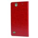Olixar Leather-Style Sony Xperia C4 Wallet Stand Case - Red