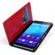 Olixar Leather-Style Sony Xperia C4 Wallet Stand Case - Red