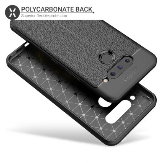 Olixar Attache LG V50 ThinQ Leather-Style Case - Black