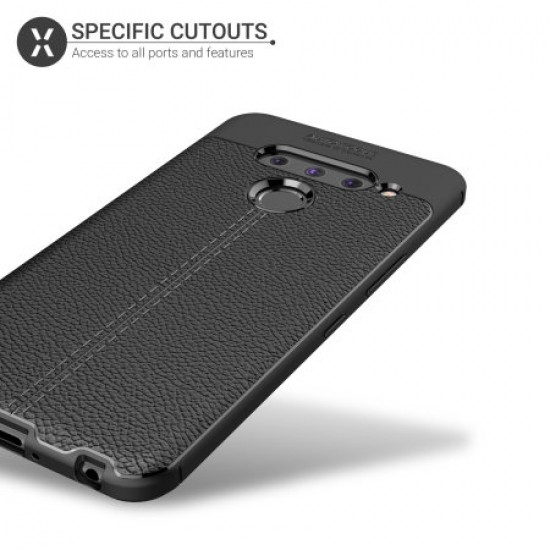Olixar Attache LG V50 ThinQ Leather-Style Case - Black