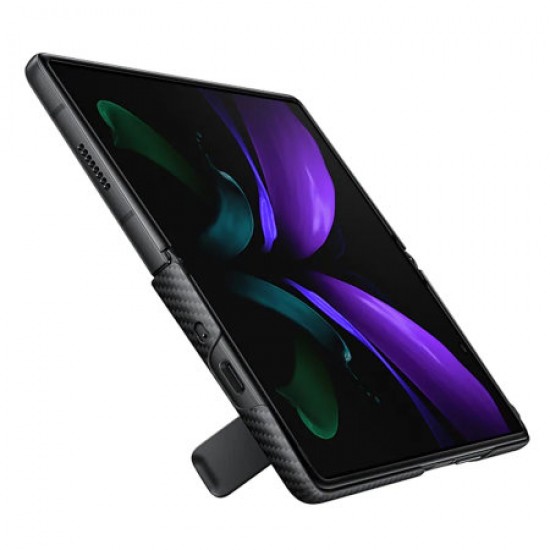 Official Samsung Galaxy Z Fold 2 5G Aramid Standing Cover Case - Black