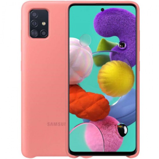 Official Samsung Galaxy A51 Silicone Cover Case - Pink