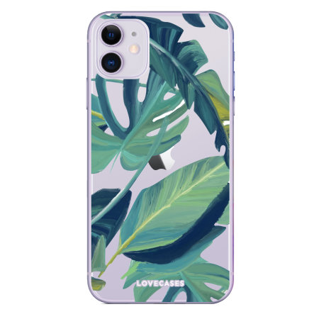 Lovecases Iphone 11 Tropical Phone Case Clear Green