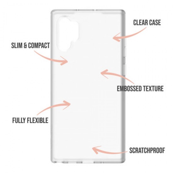 LoveCases Samsung Note 10 Plus 5G Pink Star Clear Phone Case LoveCases Samsung Note 10 Plus 5G Pink Star Clear Phone Case