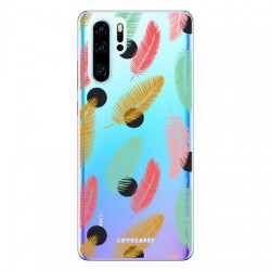 LoveCases Huawei P30 Pro Polka Leaf Clear Phone Case