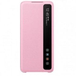 Official Samsung Galaxy S20 Clear View Cover Case - Pink