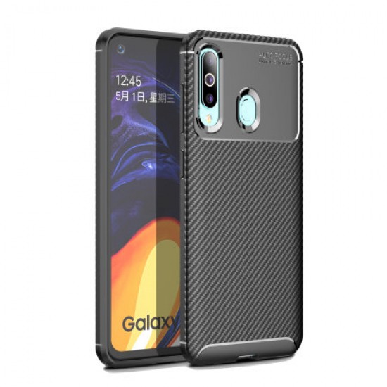 Olixar Samsung Galaxy A60 Carbon Fibre Case - Black