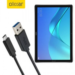 Olixar USB-C MediaPadM5 Lite Charging Cable - Black 1m