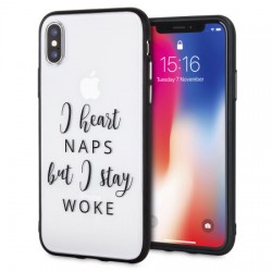 LoveCases Statement iPhone X Case - I Heart Naps But I Stay Woke