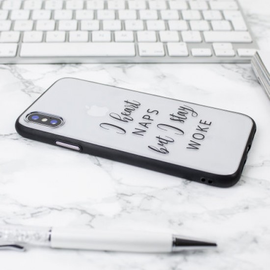 LoveCases Statement iPhone X Case - I Heart Naps But I Stay Woke