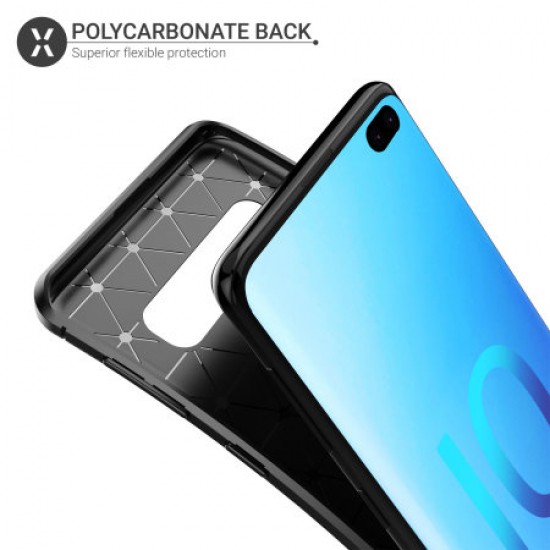 Olixar Carbon Fibre Samsung Galaxy S10 Plus Case - Black