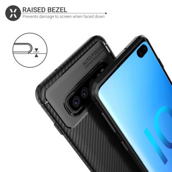 Olixar Carbon Fibre Samsung Galaxy S10 Plus Case - Black