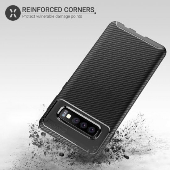 Olixar Carbon Fibre Samsung Galaxy S10 Plus Case - Black