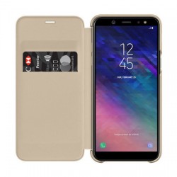 Official Samsung Galaxy A6 2018 Wallet Cover Case - Gold