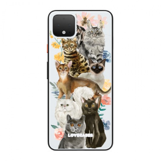 LoveCases Google Pixel 4 XL Cats Clear Phone Case LoveCases Google Pixel 4 XL Cats Clear Phone Case