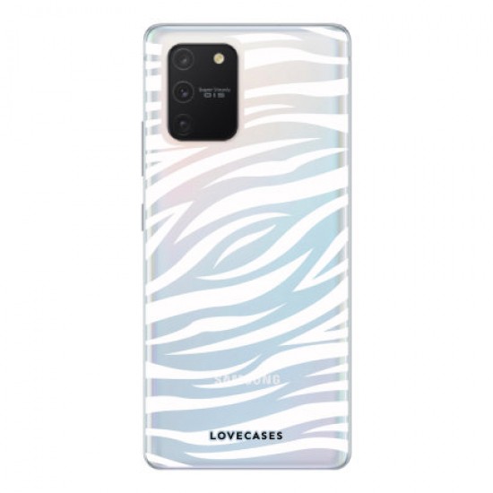 LoveCases Samsung Galaxy S10 Lite Zebra Clear Phone Case