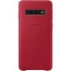 Official Samsung Galaxy S10 Leather Cover Case - Red