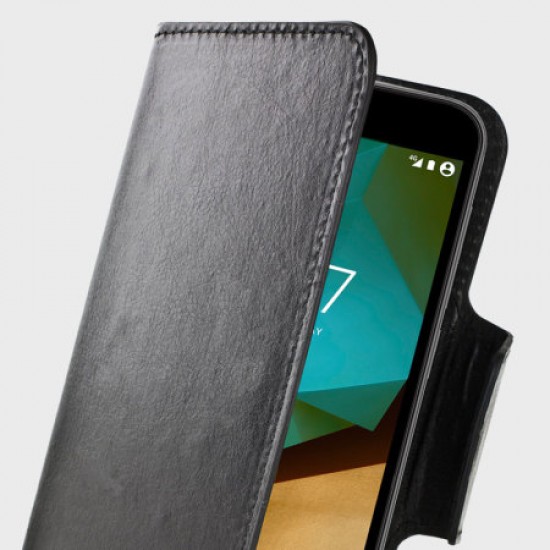 Olixar Leather-Style Vodafone Smart Prime 7 Wallet Case - Black