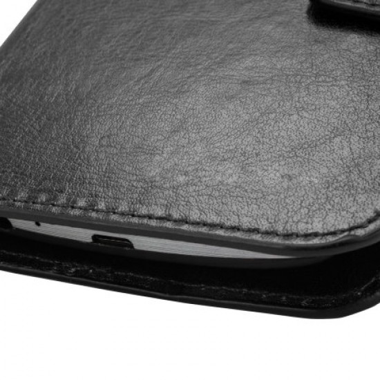 Olixar Leather-Style Vodafone Smart Prime 7 Wallet Case - Black