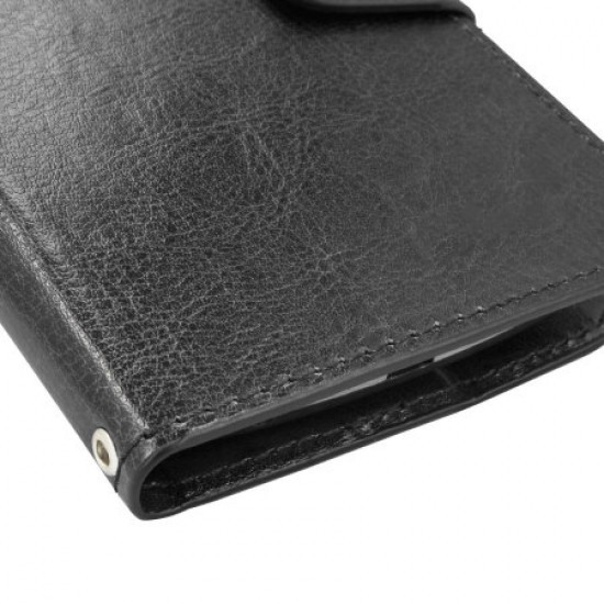 Olixar Leather-Style Vodafone Smart Prime 7 Wallet Case - Black
