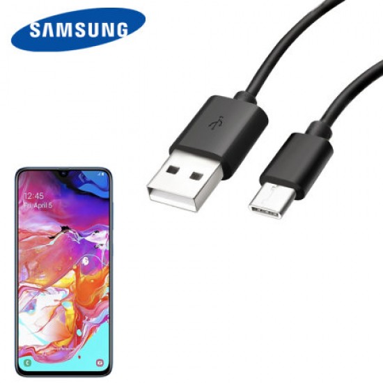 Official Samsung Galaxy USB-C A70 Fast Charging Cable - 1.2m - Black Official Samsung Galaxy USB-C A70 Fast Charging Cable - 1.2m - Black