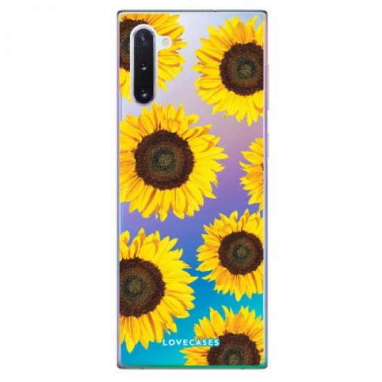 LoveCases Samsung Note 10 Sunflower Phone Case - Clear Yellow LoveCases Samsung Note 10 Sunflower Phone Case - Clear Yellow
