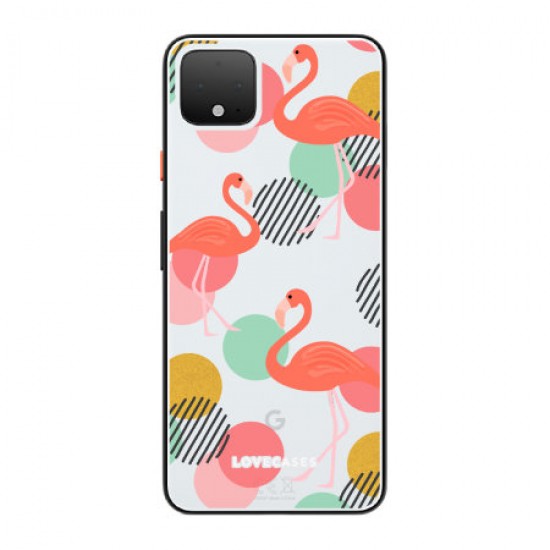 LoveCases Google Pixel 4 XL Flamingo Clear Phone Case LoveCases Google Pixel 4 XL Flamingo Clear Phone Case