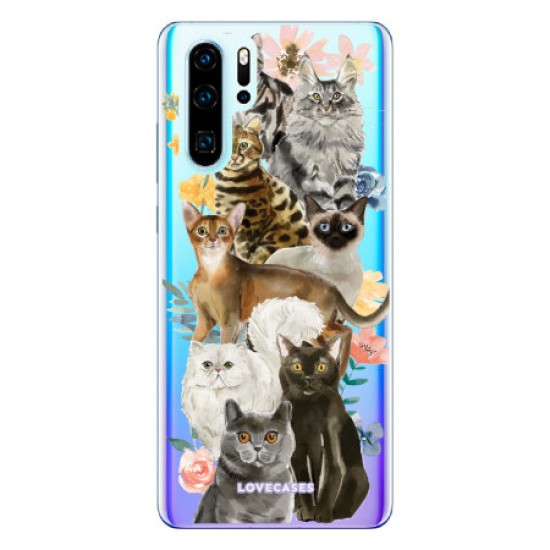 LoveCases Huawei P30 Pro Cats Clear Phone Case LoveCases Huawei P30 Pro Cats Clear Phone Case