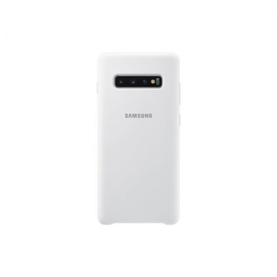 Official Samsung Galaxy S10 Plus Silicone Cover Case - White