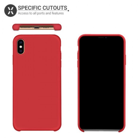 Olixar iPhone XS Max Soft Silicone Case - Red