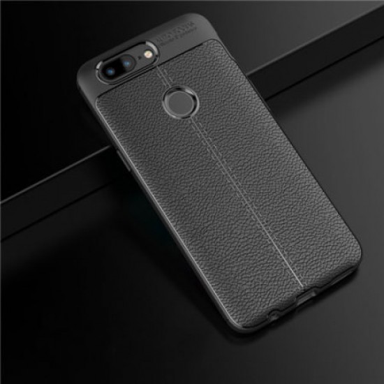 Olixar Attache OnePlus 5T Leather-Style Protective Case - Black