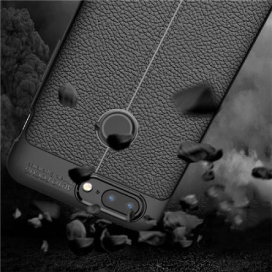 Olixar Attache OnePlus 5T Leather-Style Protective Case - Black