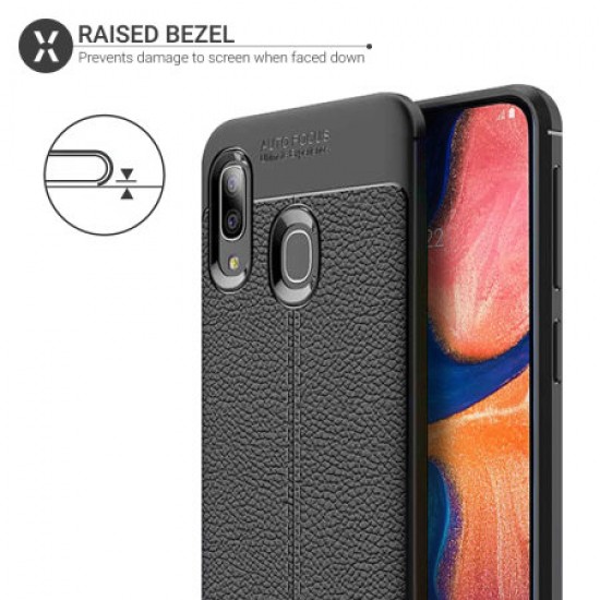 Olixar Attache Samsung Galaxy A20 Leather-Style Case - Black