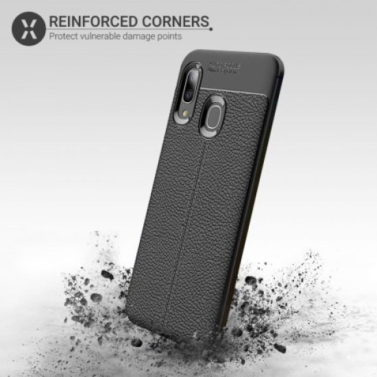 Olixar Attache Samsung Galaxy A20 Leather-Style Case - Black