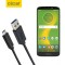 Olixar USB-C Motorola Moto E5 Supra Charging Cable - Black 1m