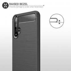 Olixar Sentinel Huawei Honor 20 Case & Glass Screen Protector - Black