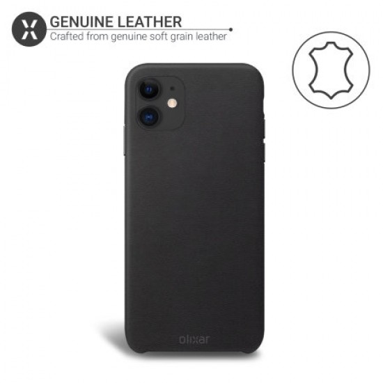 Olixar Genuine Leather iPhone 11 Case - Black