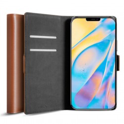 Olixar Genuine Leather iPhone 12 Wallet Case - Brown