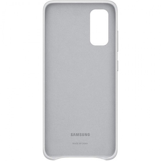 Official Samsung Galaxy S20 Leather Cover Case - Light Grey