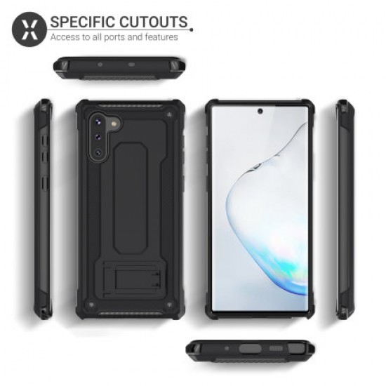 Olixar Manta Galaxy Note 10 Tough Case & Tempered Glass - Black