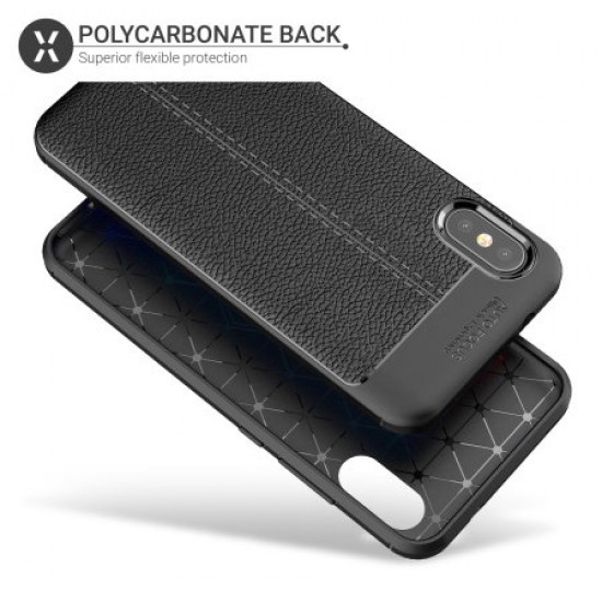 Olixar Attache Xiaomi Mi 8 Pro Leather-Style Case - Black