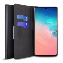 Olixar Leather-Style Samsung S10 Lite Wallet Stand Case - Black
