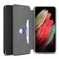 Olixar Soft Silicone Samsung Galaxy S21 Ultra Wallet Case - Black