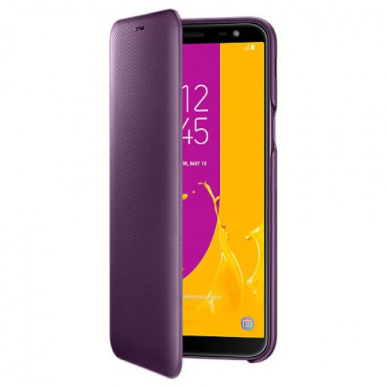 Official Samsung Galaxy J6 2018 Wallet Cover Case - Purple
