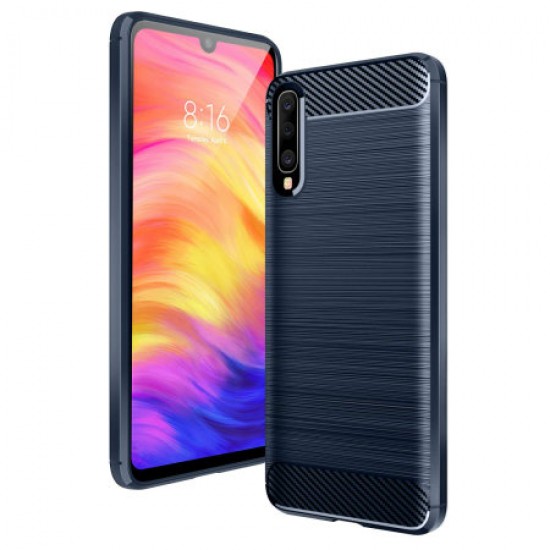 Olixar Samsung Galaxy A50s Carbon Fibre Protective Case - Blue